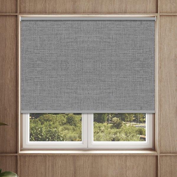 No Bull Blinds | Roller Blind - Linesque Blockout Almond