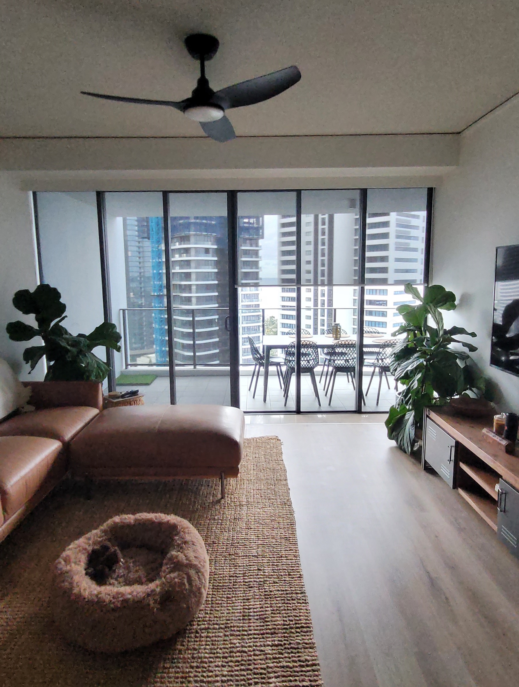 Express Roller Blind - Corrida Sunscreen Black Grey