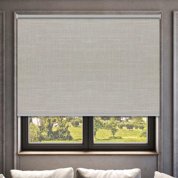 No Bull Blinds | Roller Blind - Linesque Blockout Fossil