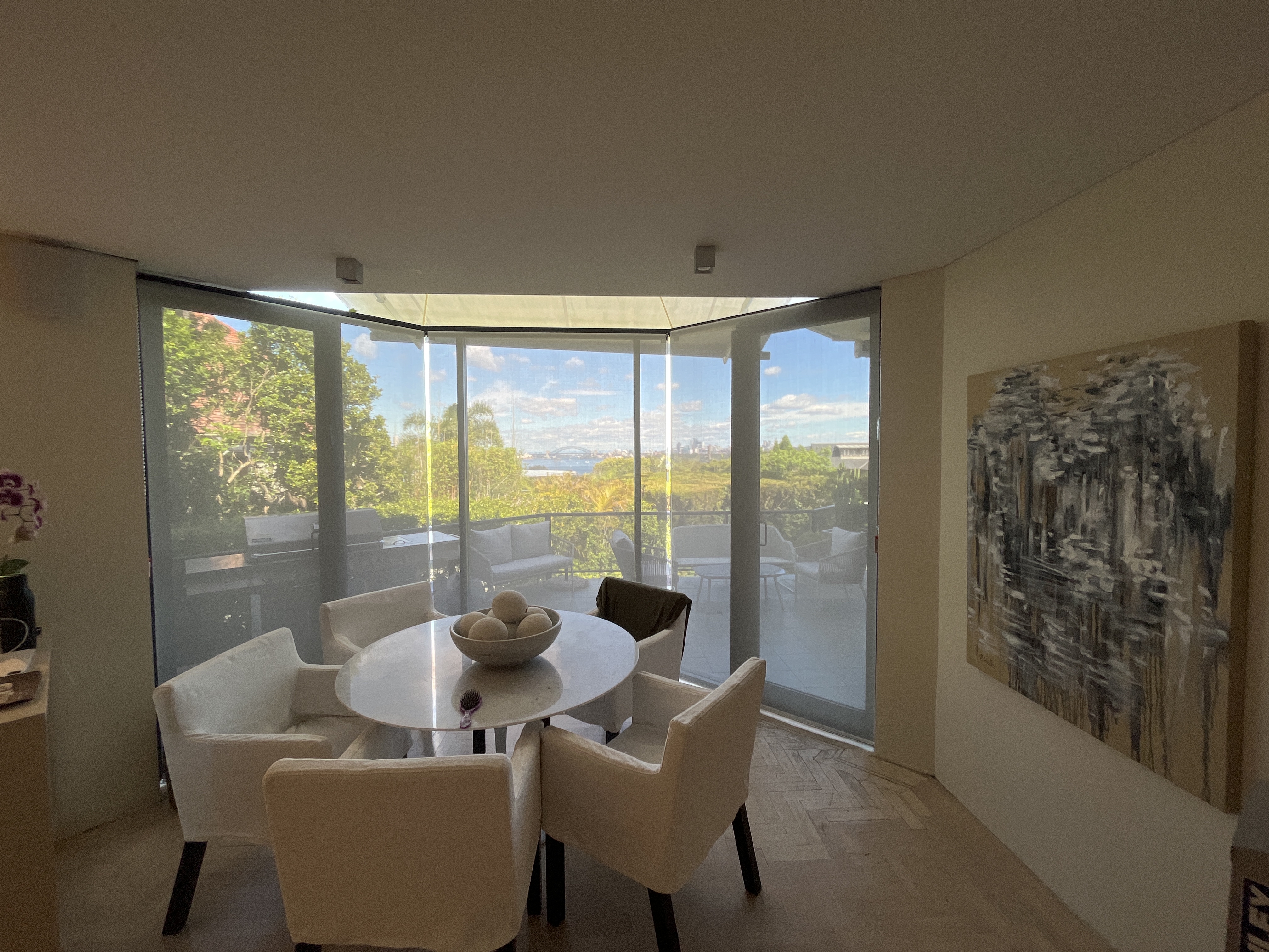 Roller Blind - Corrida Sunscreen Black White